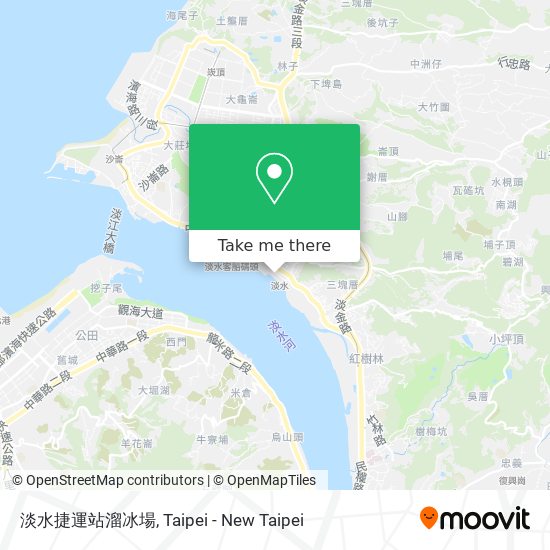 淡水捷運站溜冰場 map