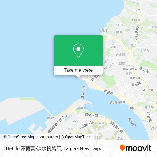 Hi-Life 萊爾富-淡水帆船店地圖
