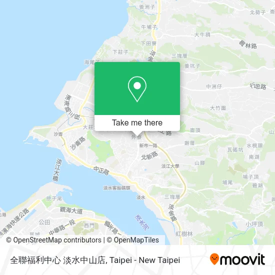 全聯福利中心 淡水中山店地圖