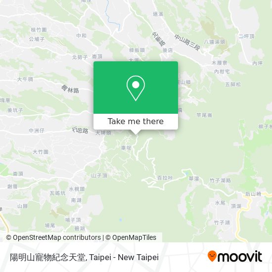 陽明山寵物紀念天堂 map