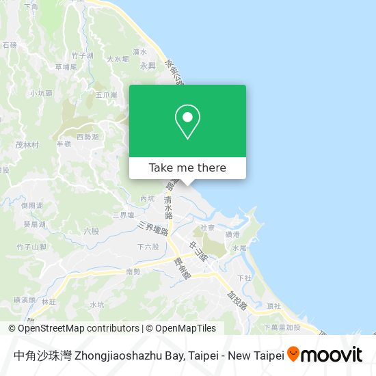 中角沙珠灣 Zhongjiaoshazhu Bay map
