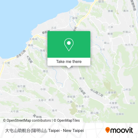 大屯山助航台(陽明山)地圖