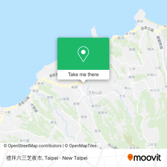 禮拜六三芝夜市地圖