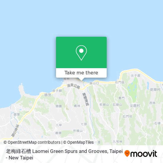 老梅綠石槽 Laomei Green Spurs and Grooves map