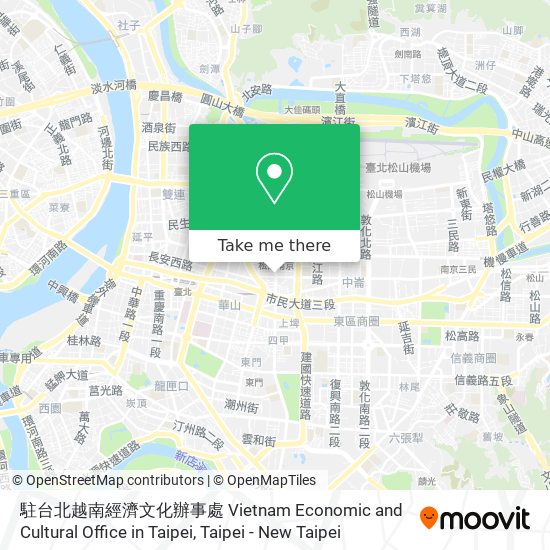 駐台北越南經濟文化辦事處 Vietnam Economic and Cultural Office in Taipei map