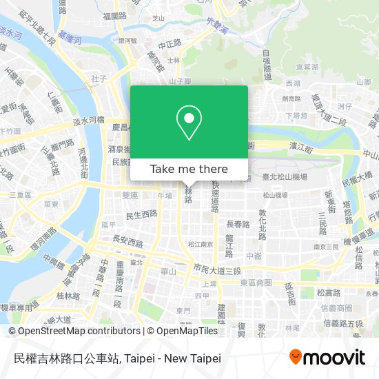 民權吉林路口公車站 map