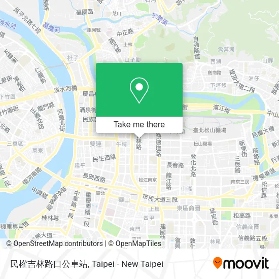 民權吉林路口公車站地圖