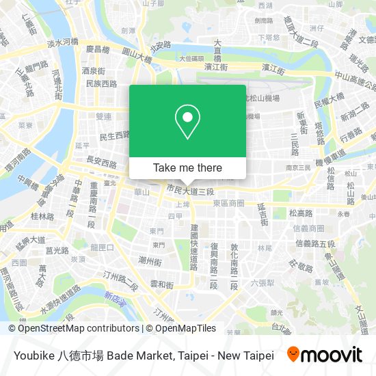 Youbike 八德市場 Bade Market map