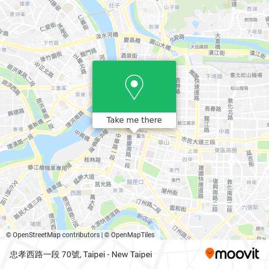 忠孝西路一段 70號 map
