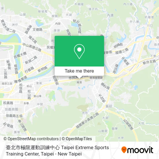 臺北市極限運動訓練中心 Taipei Extreme Sports Training Center地圖