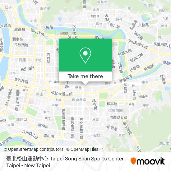 臺北松山運動中心 Taipei Song Shan Sports Center map