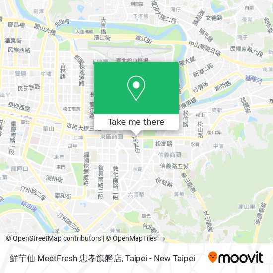 鮮芋仙 MeetFresh 忠孝旗艦店地圖