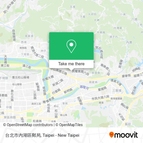台北市內湖區郵局地圖