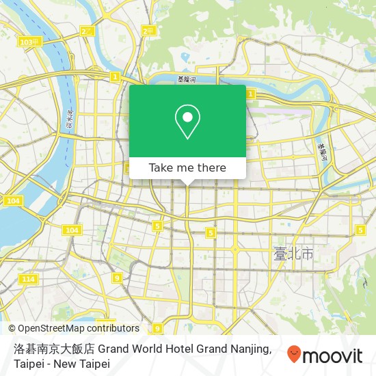 洛碁南京大飯店 Grand World Hotel Grand Nanjing map