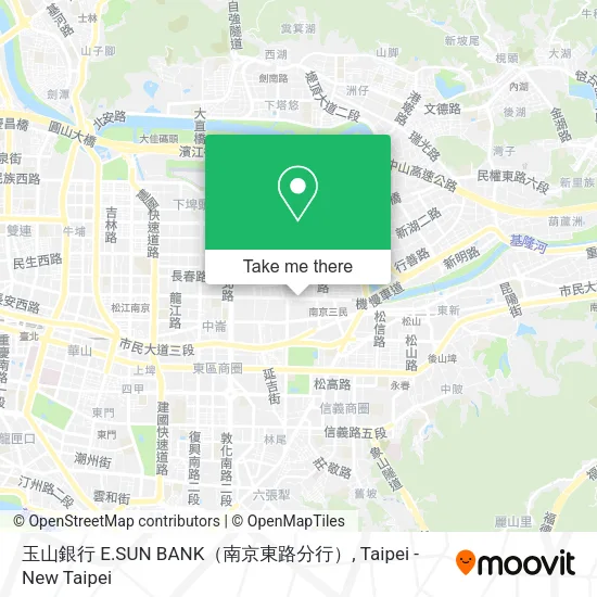 玉山銀行 E.SUN BANK（南京東路分行）地圖