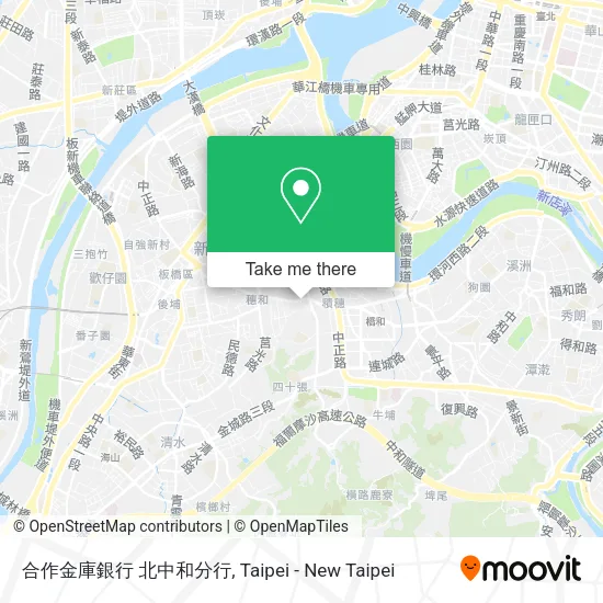 合作金庫銀行 北中和分行地圖