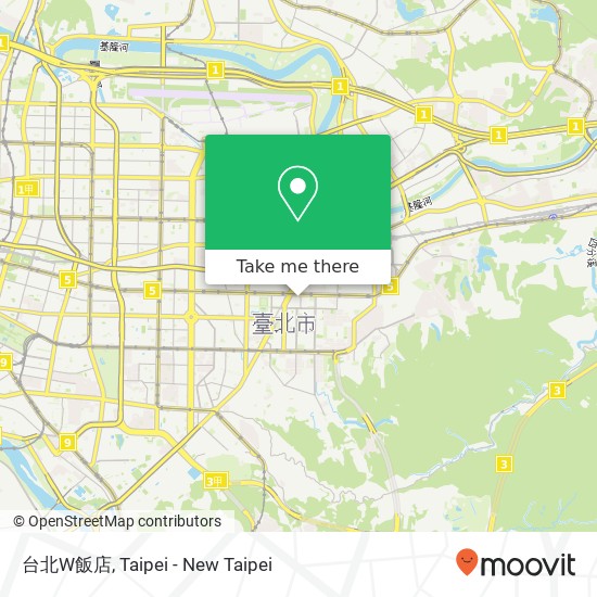 台北W飯店地圖