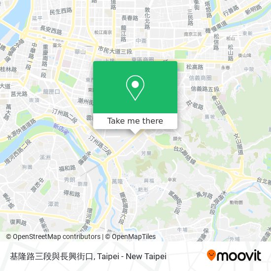 基隆路三段與長興街口 map