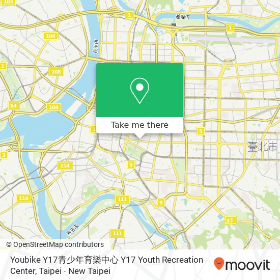 Youbike Y17青少年育樂中心 Y17 Youth Recreation Center map