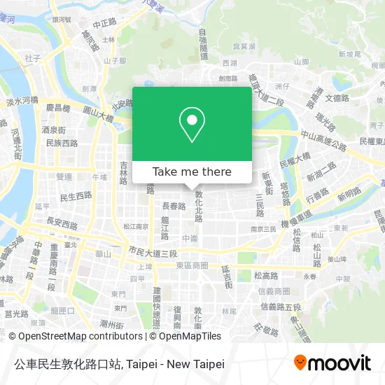 公車民生敦化路口站 map