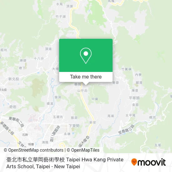 臺北市私立華岡藝術學校 Taipei Hwa Kang Private Arts School map
