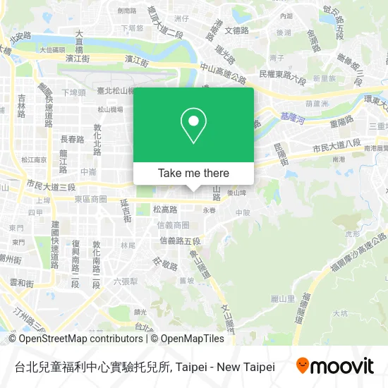 台北兒童福利中心實驗托兒所地圖
