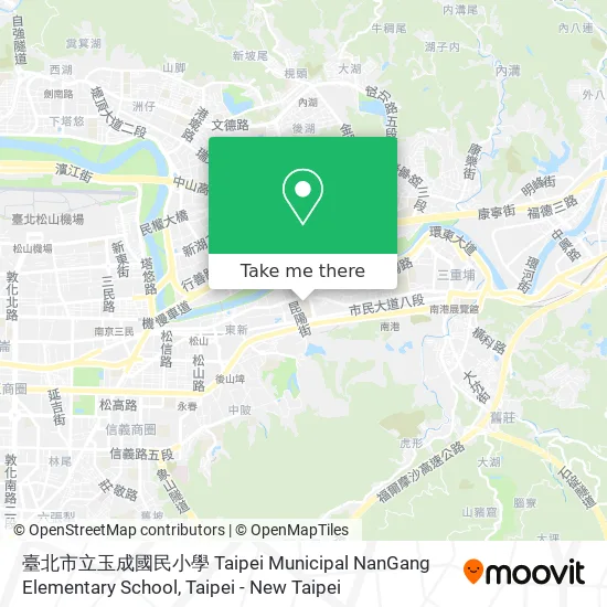 臺北市立玉成國民小學 Taipei Municipal NanGang Elementary School map