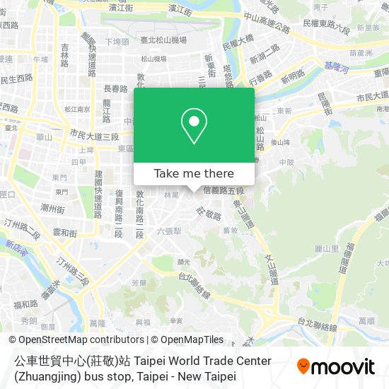 公車世貿中心(莊敬)站 Taipei World Trade Center (Zhuangjing) bus stop map