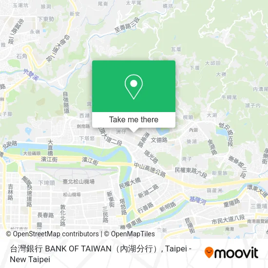 台灣銀行 BANK OF TAIWAN（內湖分行）地圖