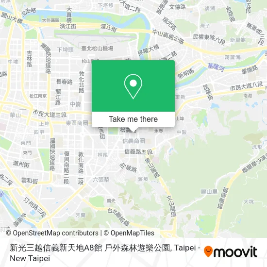 新光三越信義新天地A8館 戶外森林遊樂公園地圖