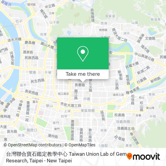 台灣聯合寶石鑑定教學中心 Taiwan Union Lab of Gem Research map