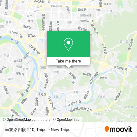 辛亥路四段 210地圖