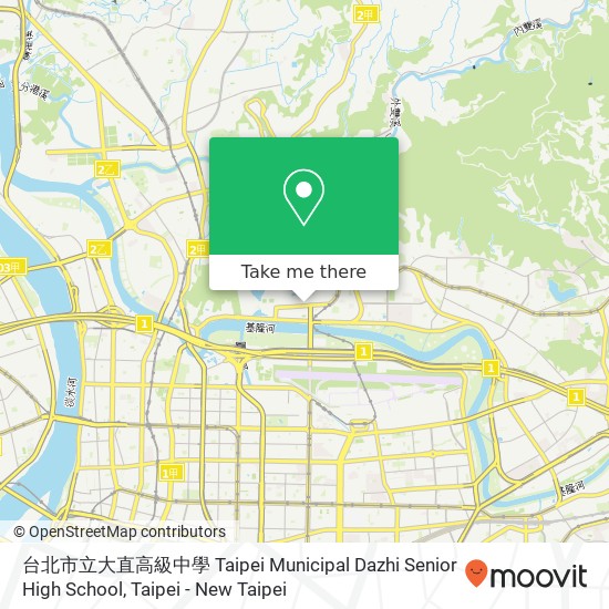 台北市立大直高級中學 Taipei Municipal Dazhi Senior High School map