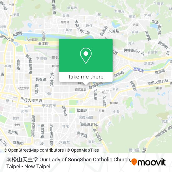 南松山天主堂 Our Lady of SongShan Catholic Church map