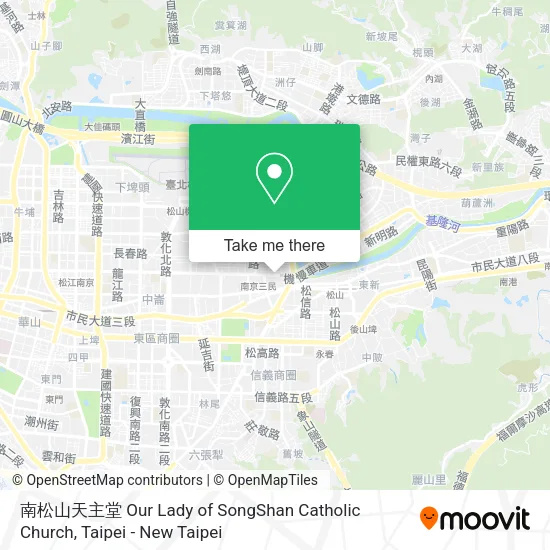 南松山天主堂 Our Lady of SongShan Catholic Church map