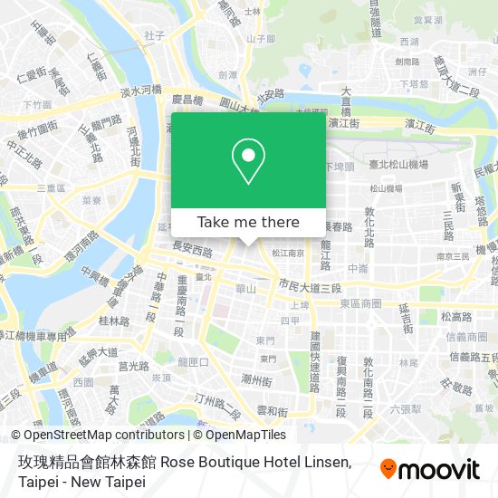 玫瑰精品會館林森館 Rose Boutique Hotel Linsen map