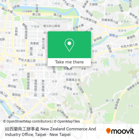 紐西蘭商工辦事處 New Zealand Commerce And Industry Office map