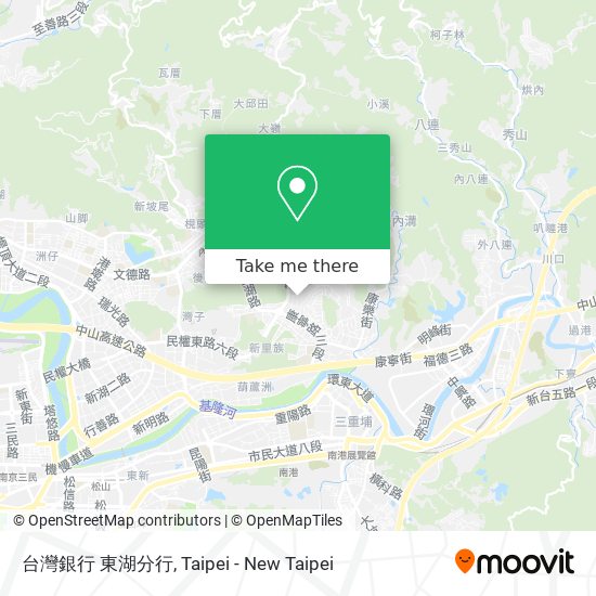 台灣銀行 東湖分行 map