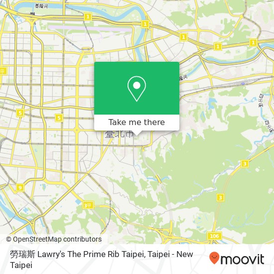 勞瑞斯 Lawry's The Prime Rib Taipei map