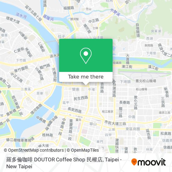 羅多倫咖啡 DOUTOR Coffee Shop 民權店地圖