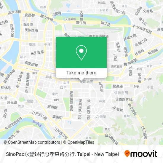 SinoPac永豐銀行忠孝東路分行地圖