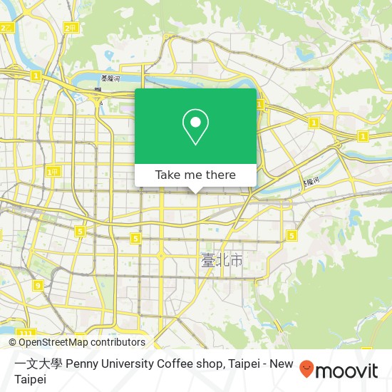 一文大學 Penny University Coffee shop map