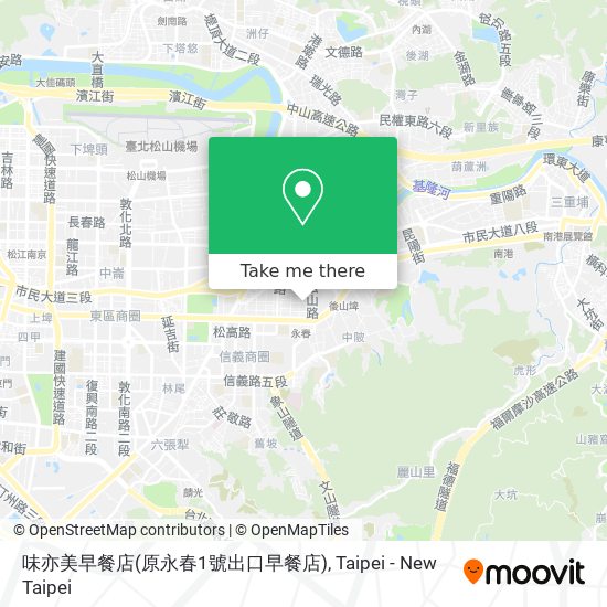 味亦美早餐店(原永春1號出口早餐店) map