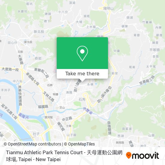 Tianmu Athletic Park Tennis Court - 天母運動公園網球場 map