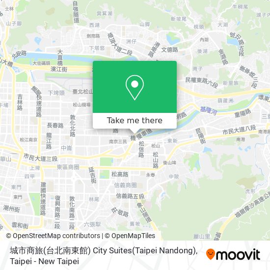 城市商旅(台北南東館) City Suites(Taipei Nandong) map