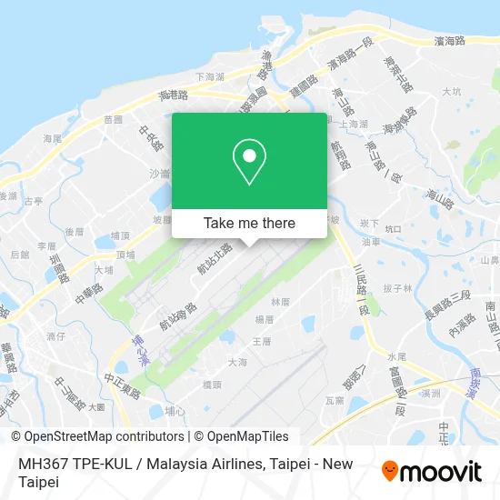 MH367 TPE-KUL / Malaysia Airlines map