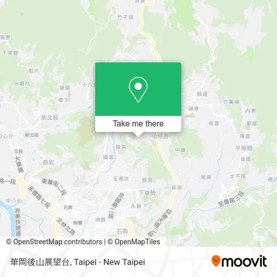 華岡後山展望台地圖