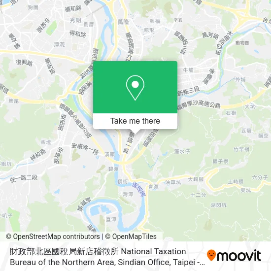 財政部北區國稅局新店稽徵所 National Taxation Bureau of the Northern Area, Sindian Office地圖