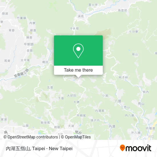 內湖五指山 map