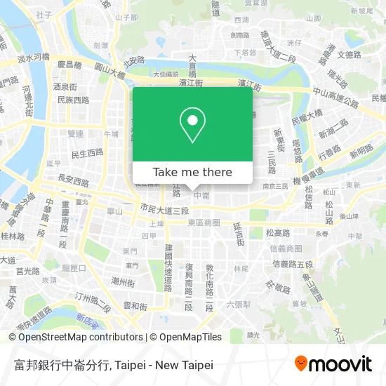 富邦銀行中崙分行 map